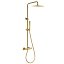 Conjunto grifo de ducha termostático TOSCANA oro cepillado de IMEX